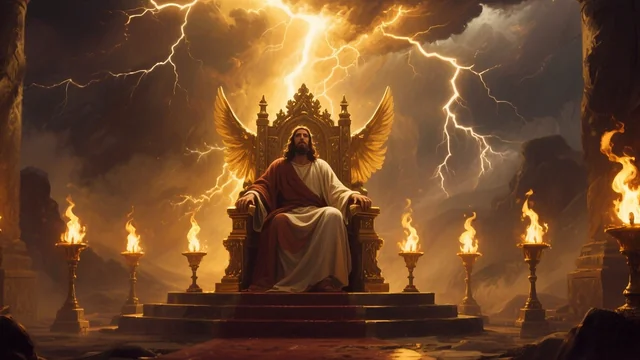 Illustration for Rev 4:5: A Decree-Judgement-Restoration!