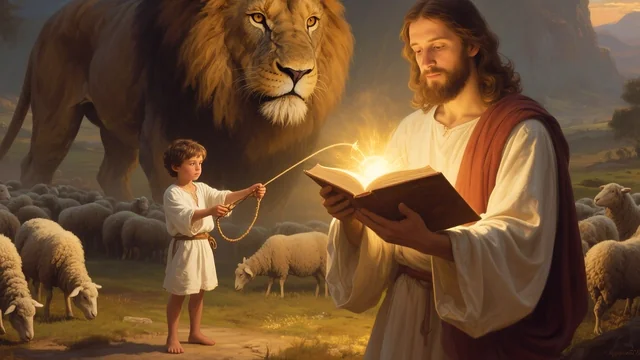 Illustration for Rev 5:5: Son of David Atone!
