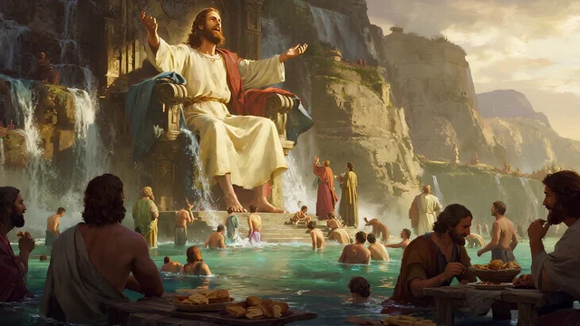 Illustration for Rev 7:17: Jesus Bread and Living Water!