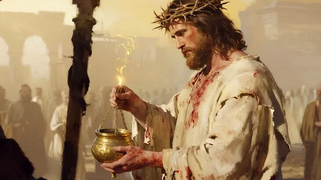 Illustration for Rev 8:4: The Glory Fills the Temple!