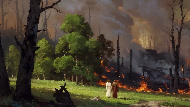 Illustration for Rev 8:7: Judgement and Grace!