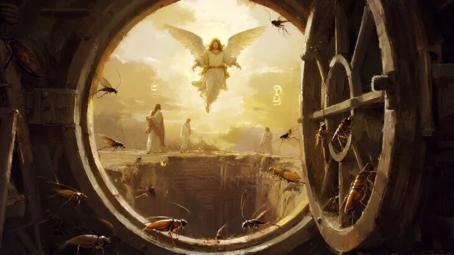 Illustration for Rev 8:13: Woe Woe Woe!