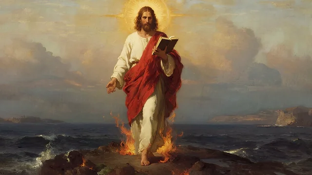 Illustration for Rev 10:2: Jesus the Gospel for All!