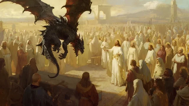 Illustration for Rev 13:7: Spirit of Religion Rise Against Saints!