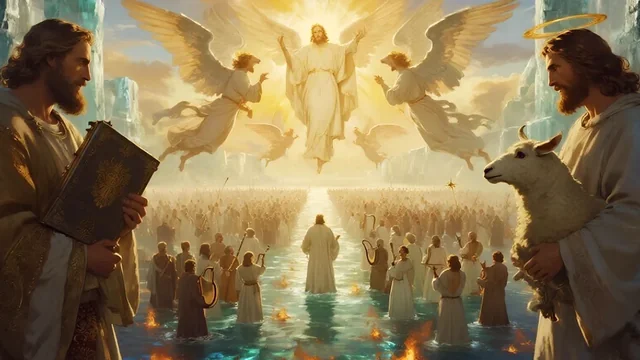 Illustration for Rev 15:3: Moses Song -Lamb Song!