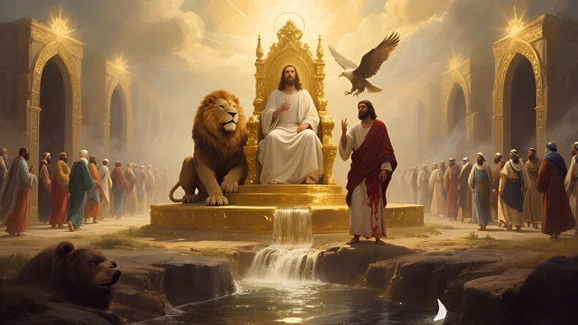 Illustration for Rev 19:4: The Church Worship Jesus!