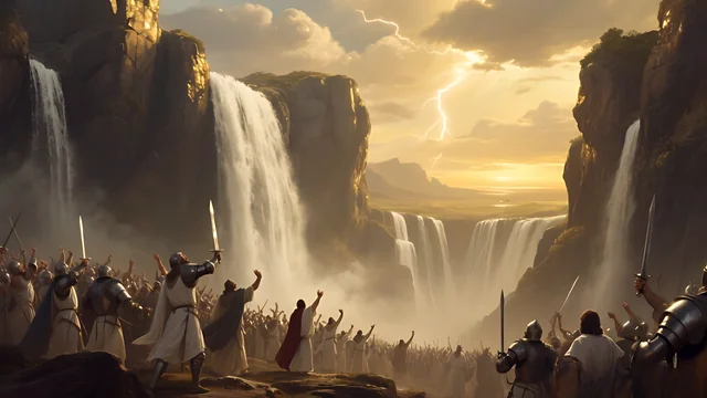 Illustration for Rev 19:6: The Saints in Unity and Power Under Christ!