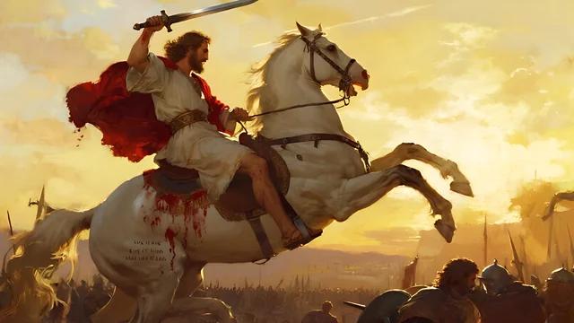 Illustration for Rev 19:16: "KING OF KINGS, AND LORD OF LORDS."