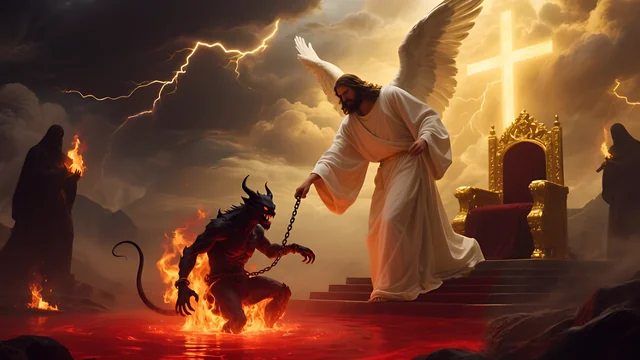 Illustration for Rev 20:10: D evil Cast – Satan Loosed!