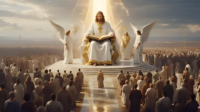 Illustration for Rev 20:12: The Great White Throne Judgment!
